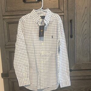 Polo Ralph Lauren Kids White and Blue Checkered Shirt